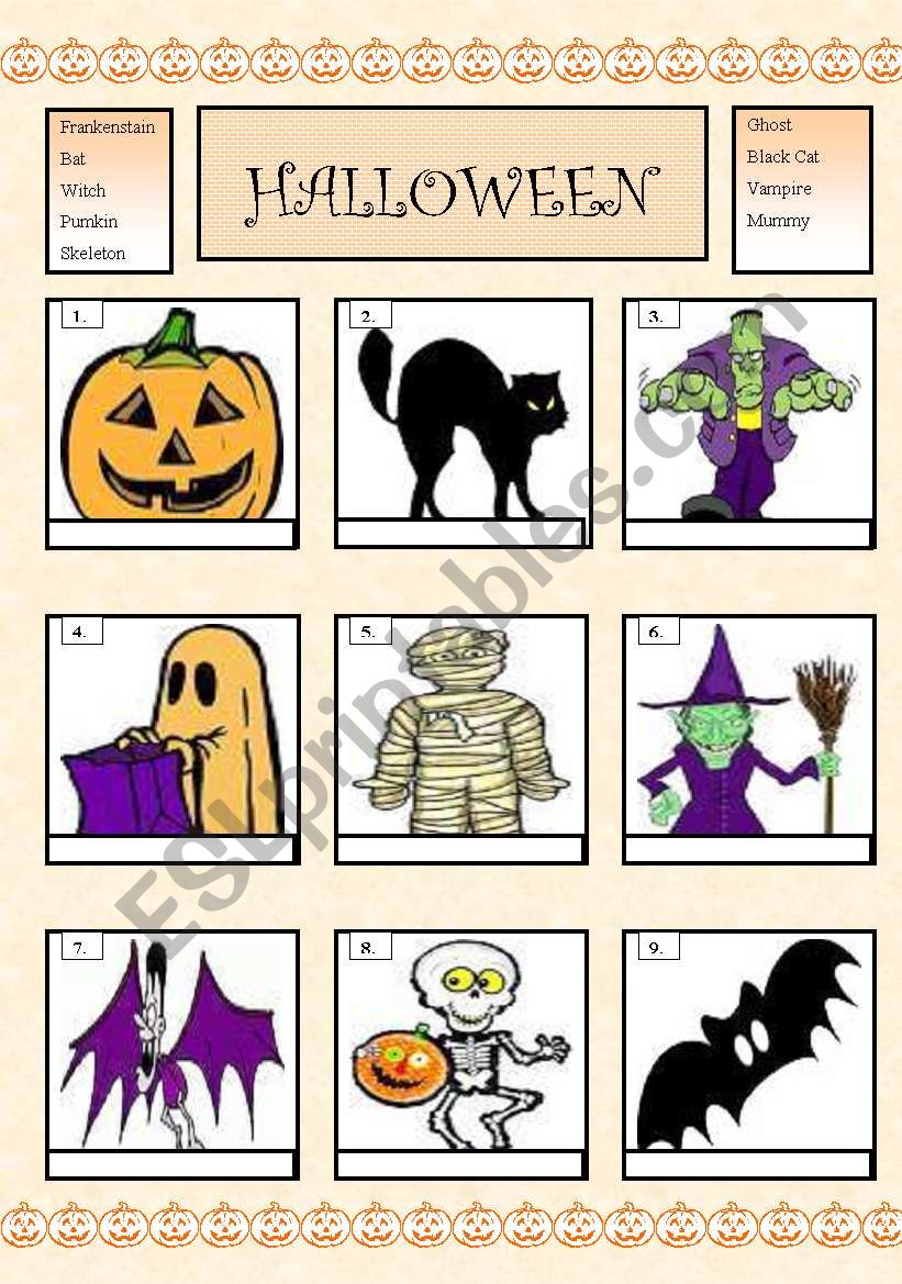 halloween worksheet