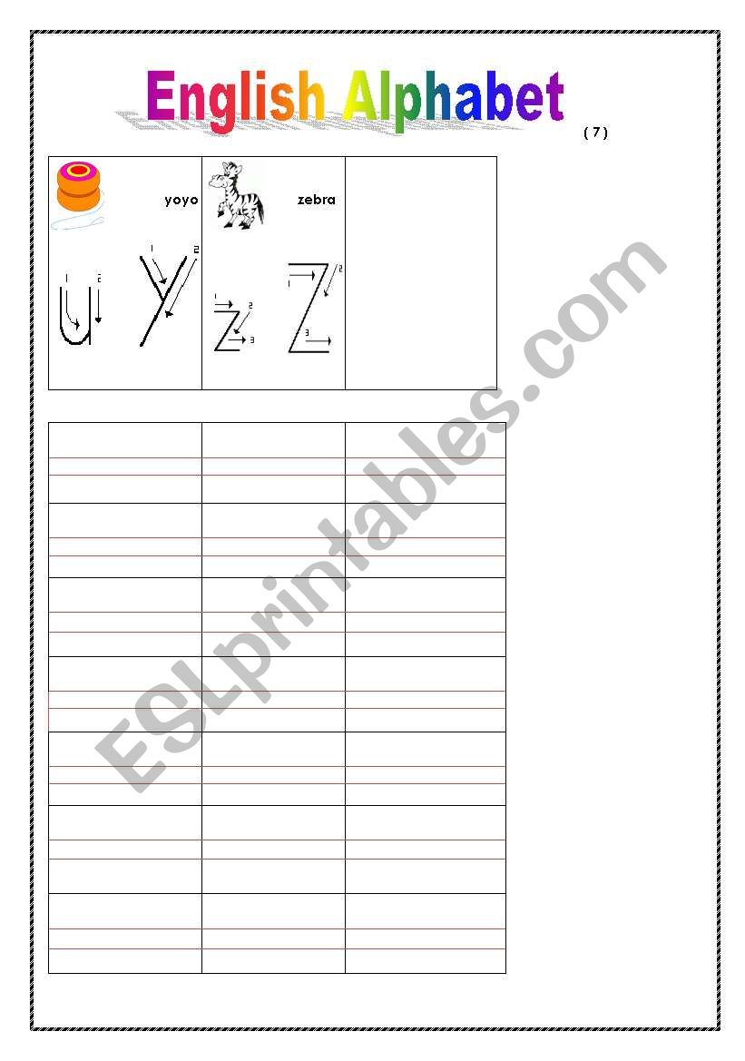 How to write English letters. worksheet