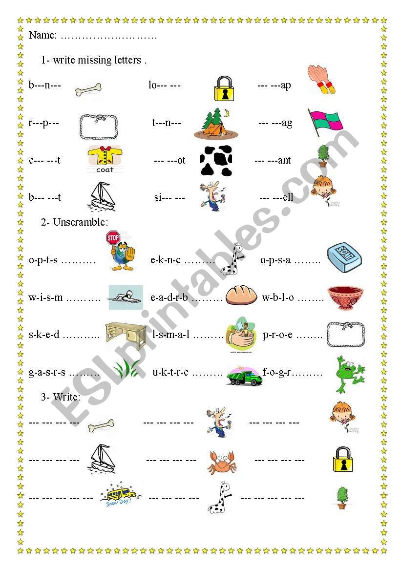 vocabulary worksheet