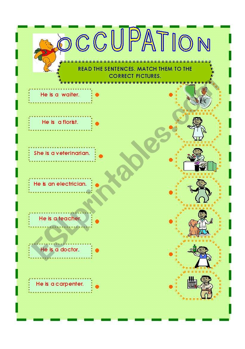 OCCUPATION worksheet