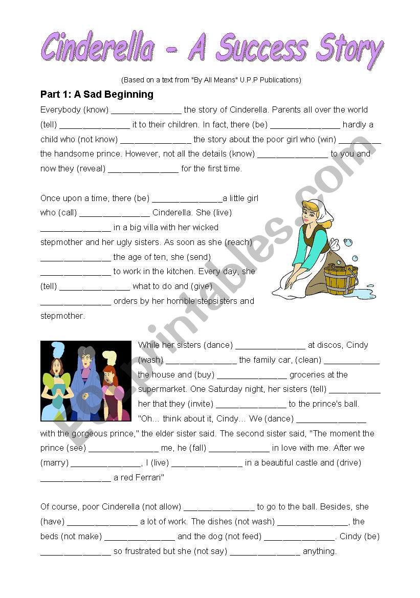 Cinderella (Passive Practice) worksheet