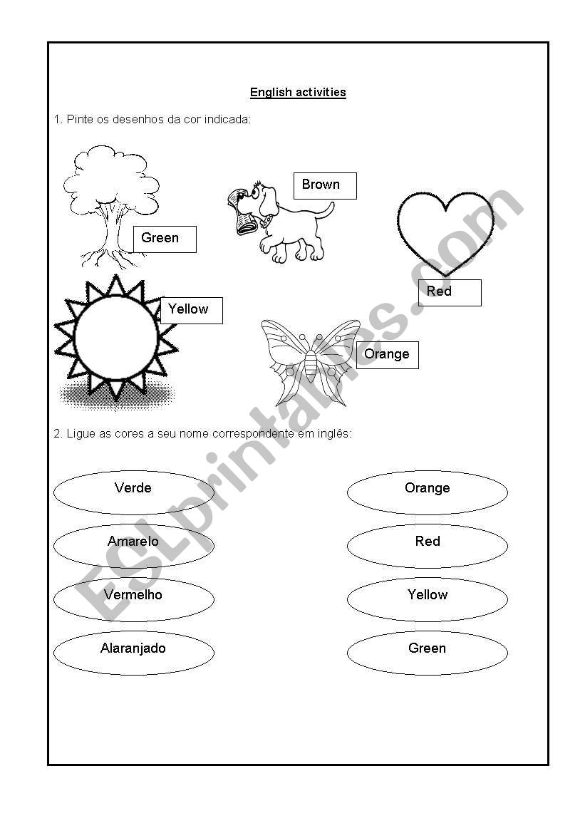 Colors worksheet