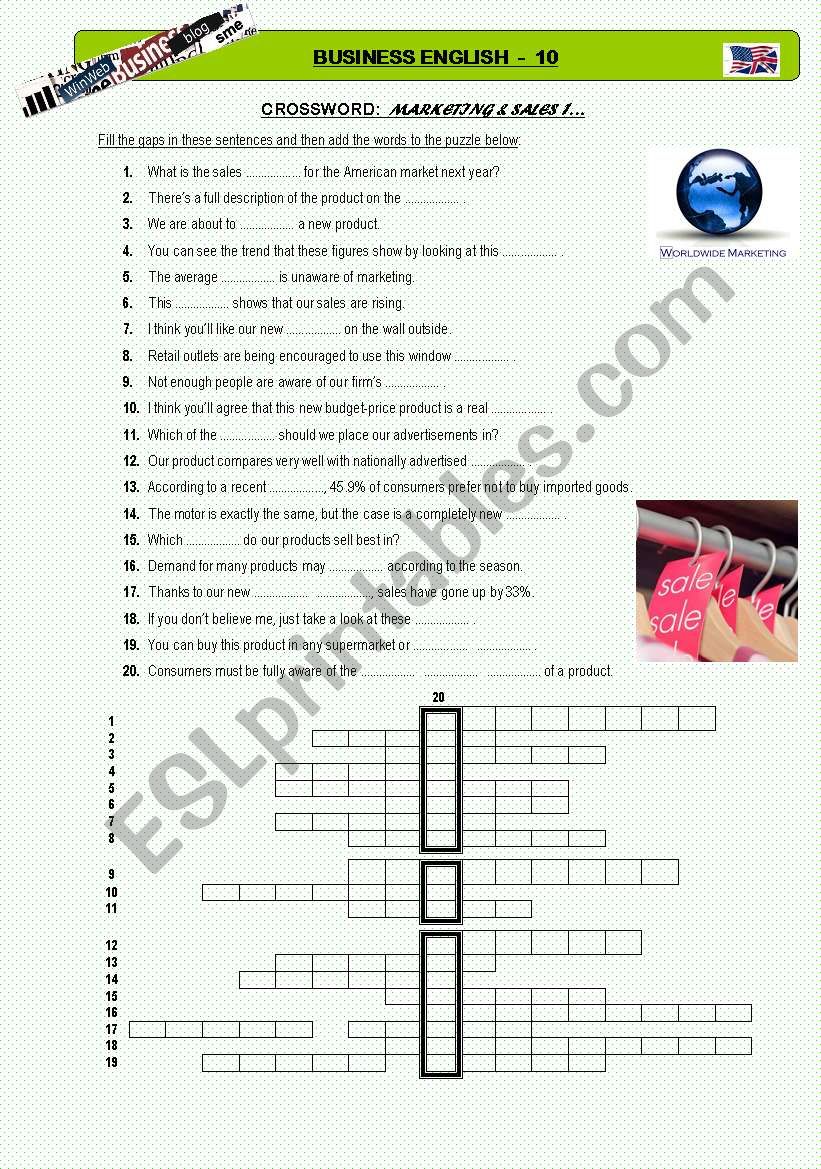 Business English 10 - Crossword