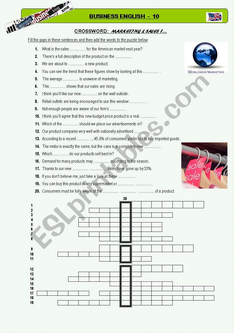 Business English 10 - Crossword