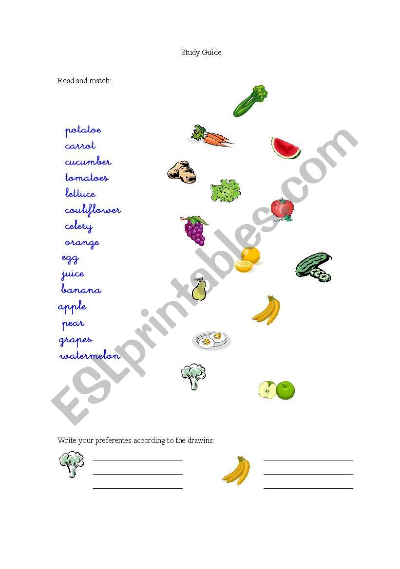 Like and don´t like worksheet
