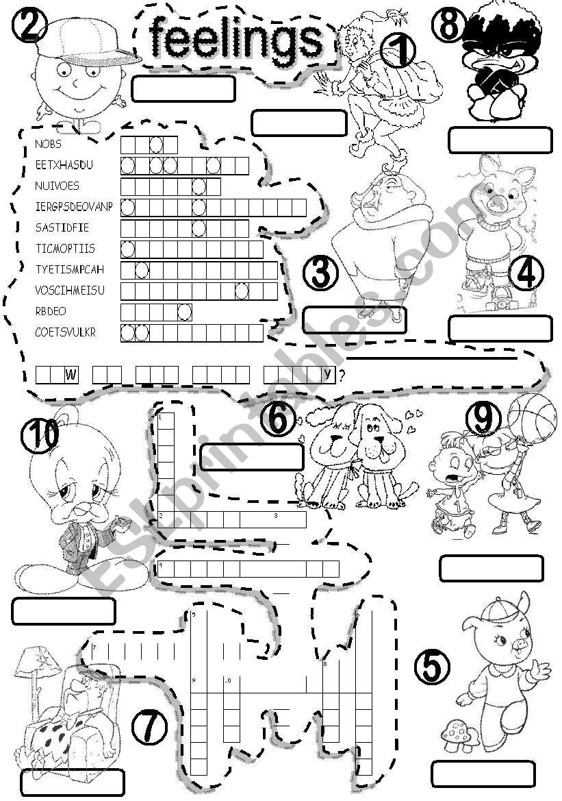 FEELINGS #3 PUZZLE and CRISS CROSS PUZZLE