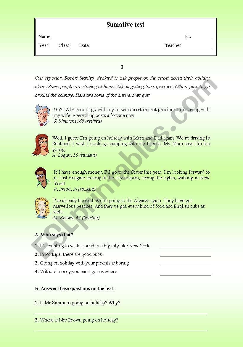 Test worksheet