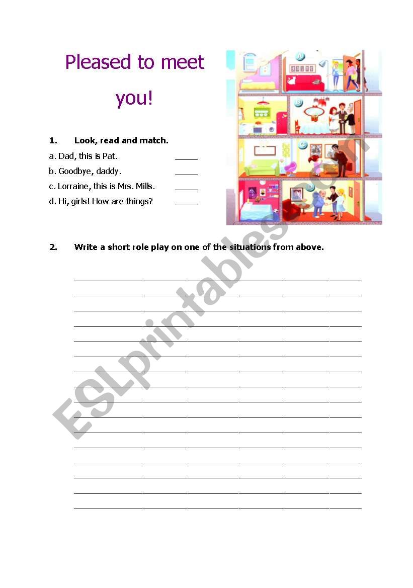 introduction and greetings worksheet