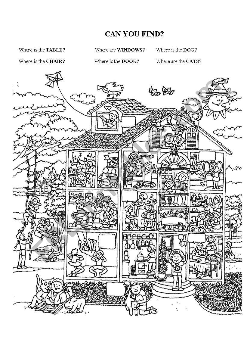 Can you find? worksheet