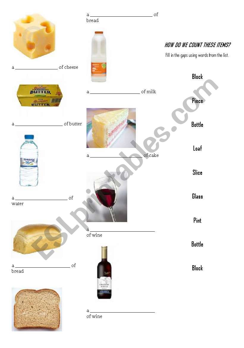 How do we count these things? worksheet