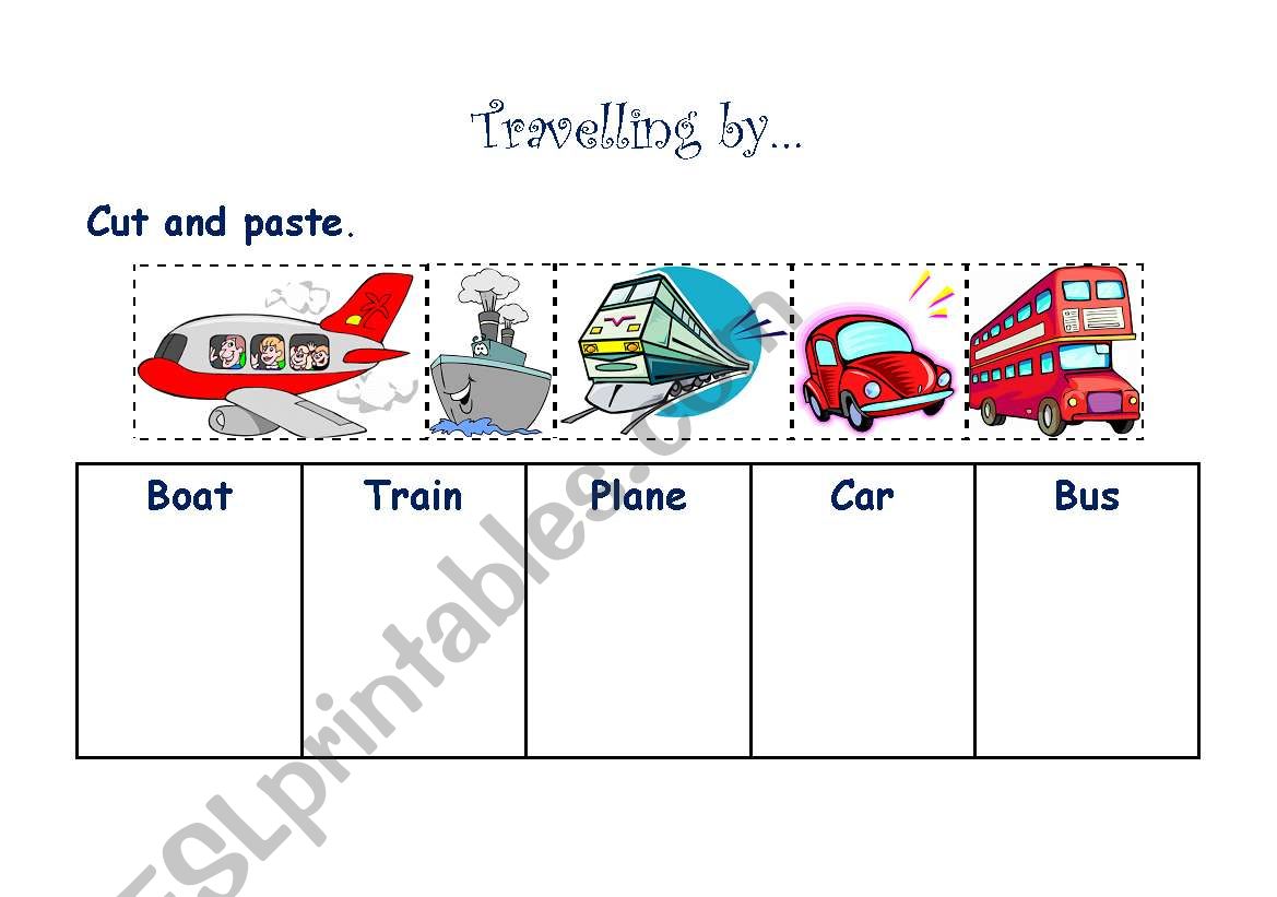 Travelling by... worksheet