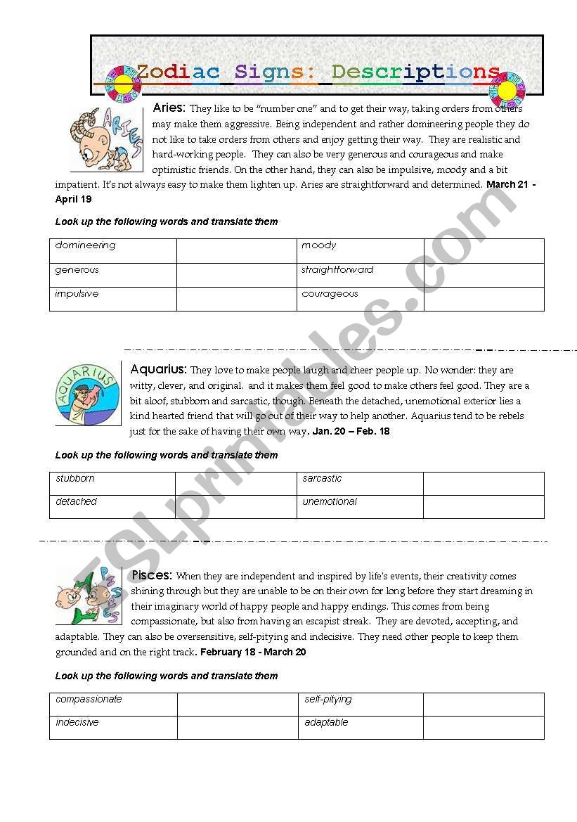 ** Characterising people _1_ **     (6 pages)