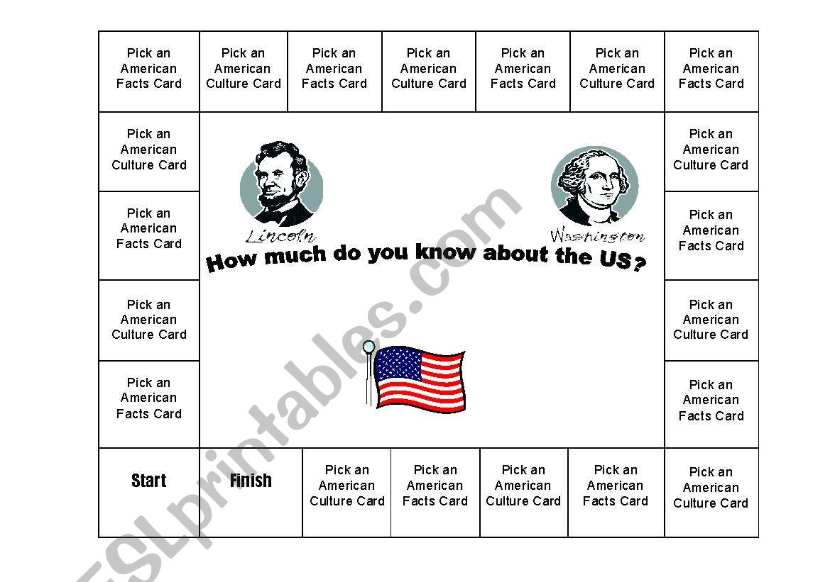US game worksheet