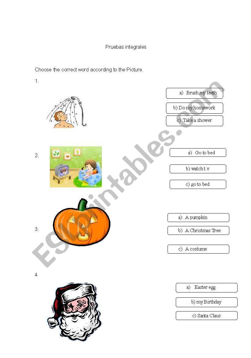 Daily routines worksheet