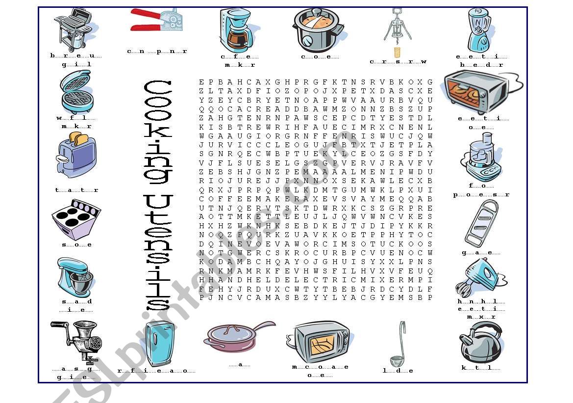 Cooking Utensils worksheet