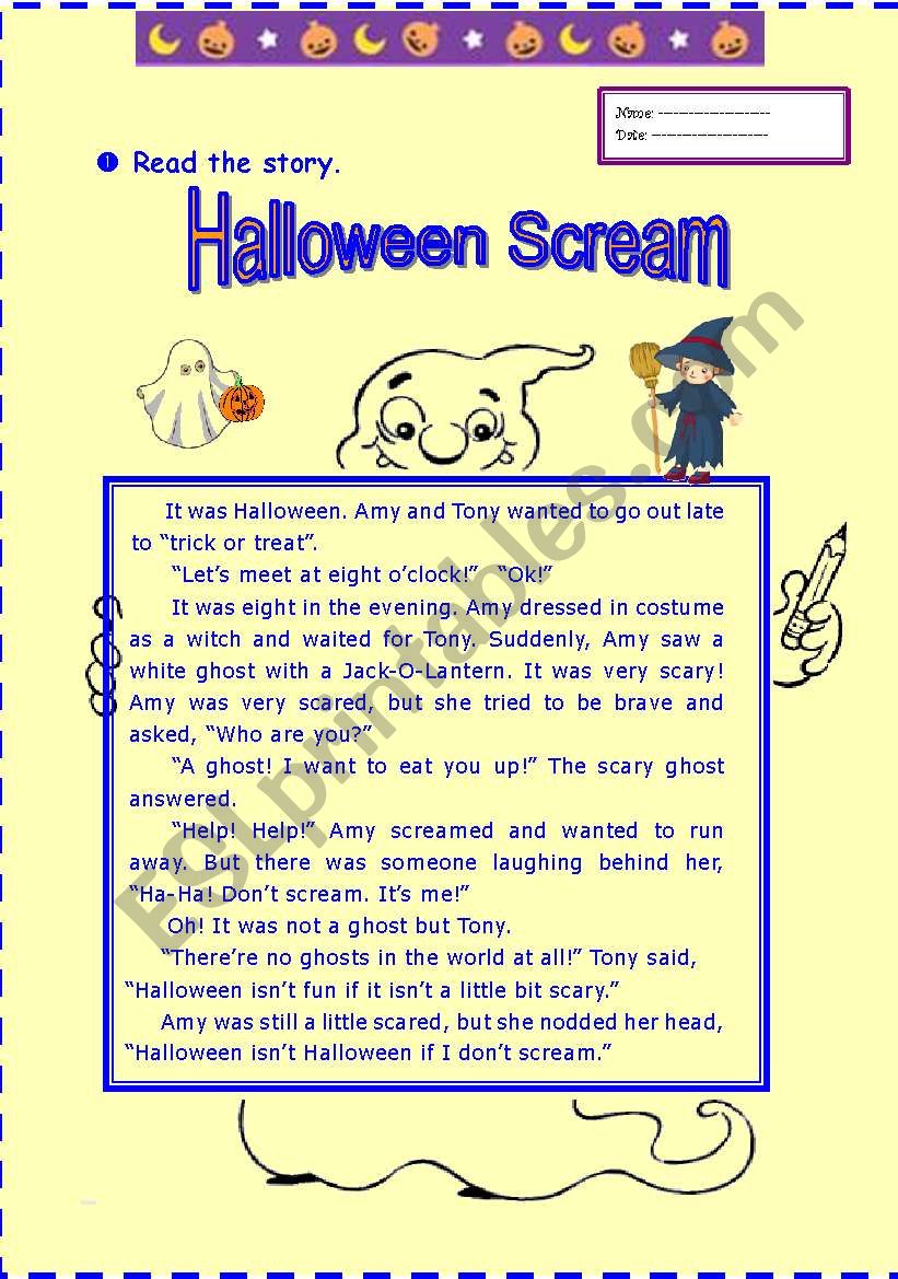 Halloween Scream worksheet