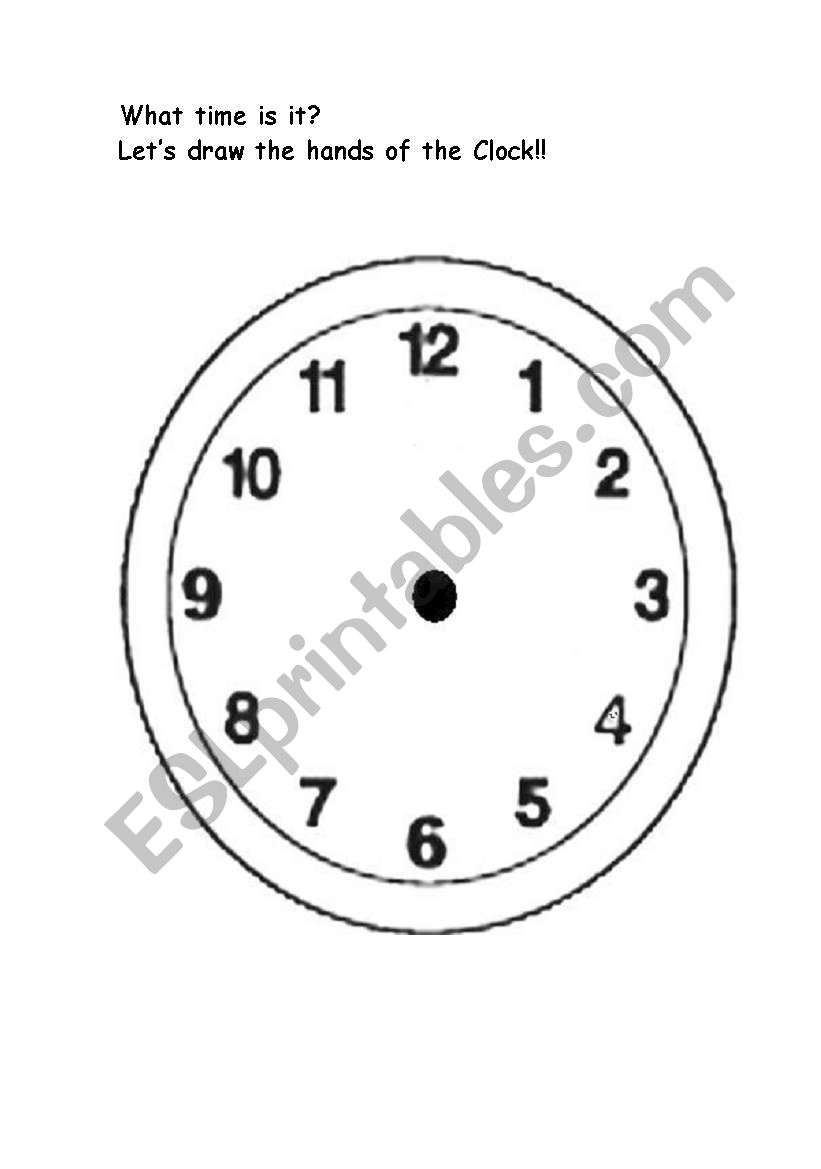 What time is it? worksheet