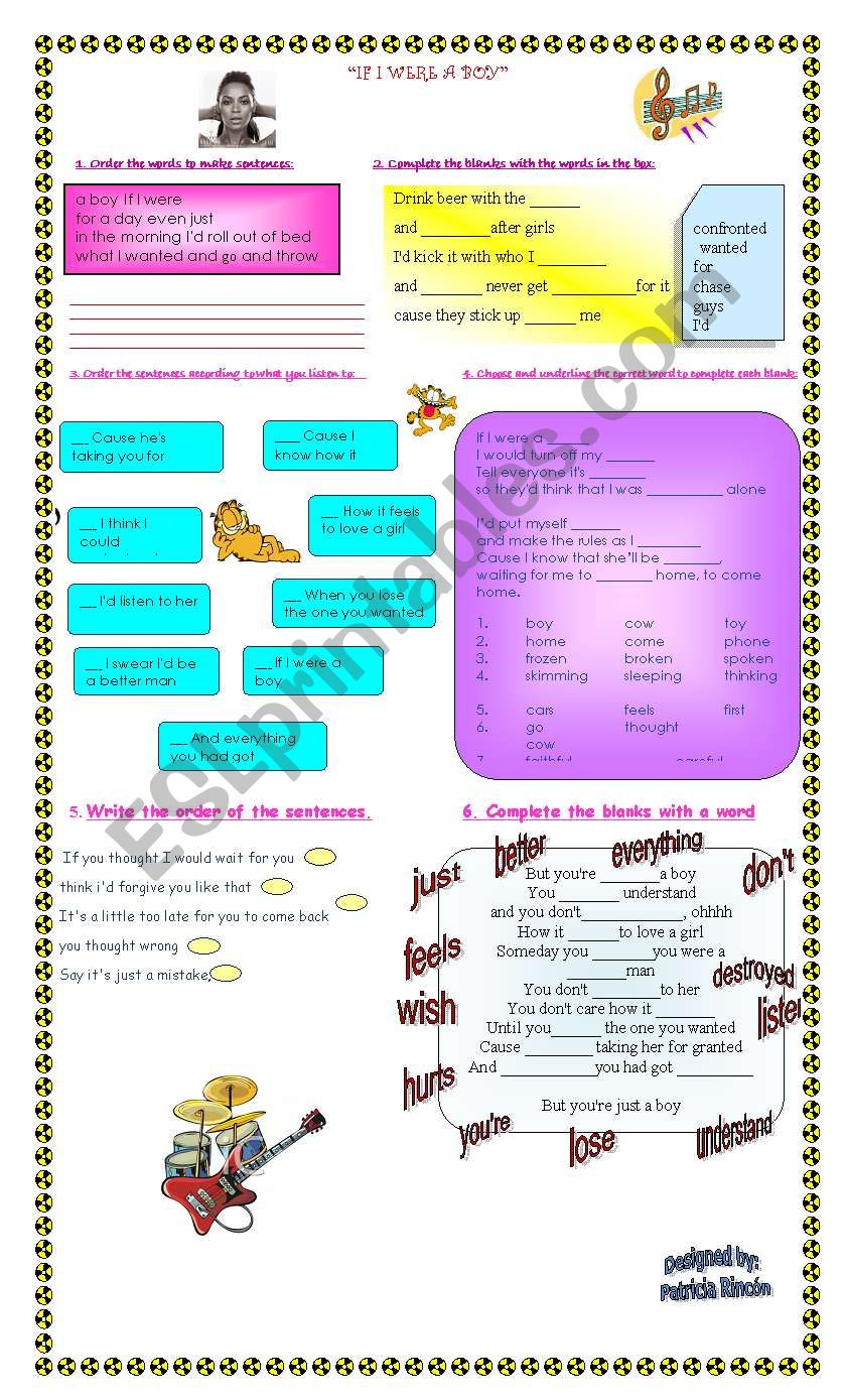 second conditional song worksheet