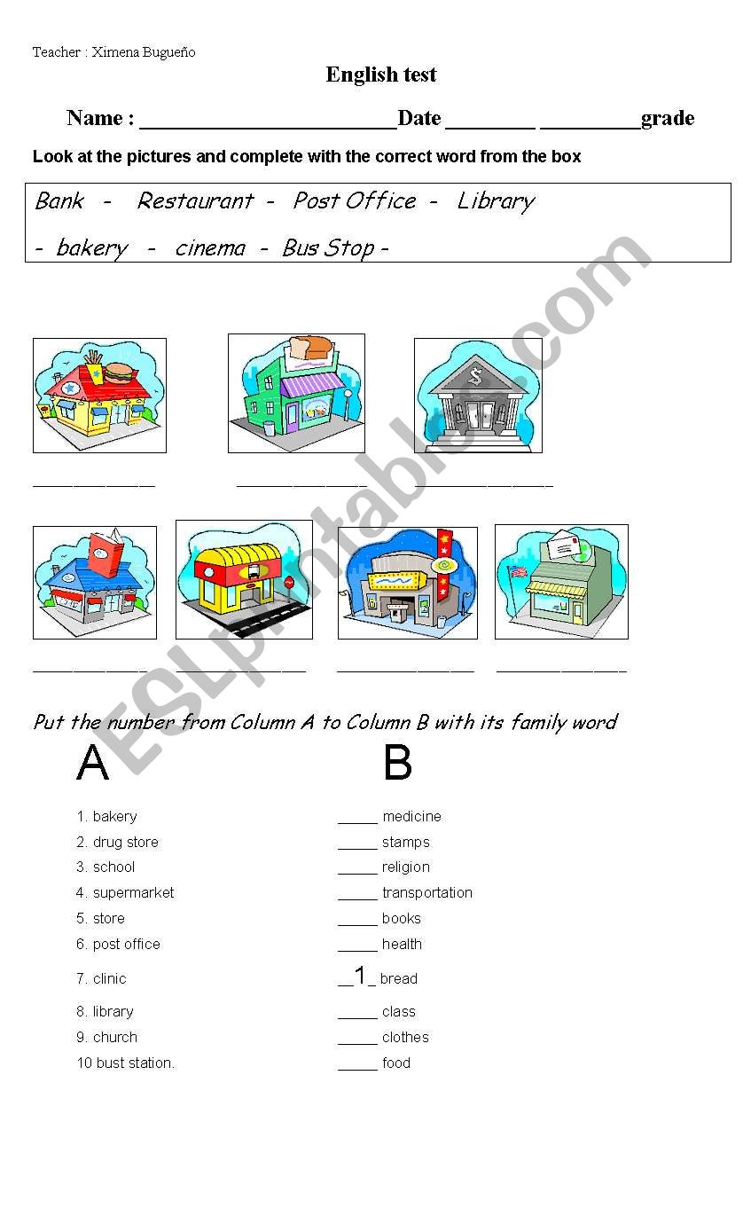 city worksheet