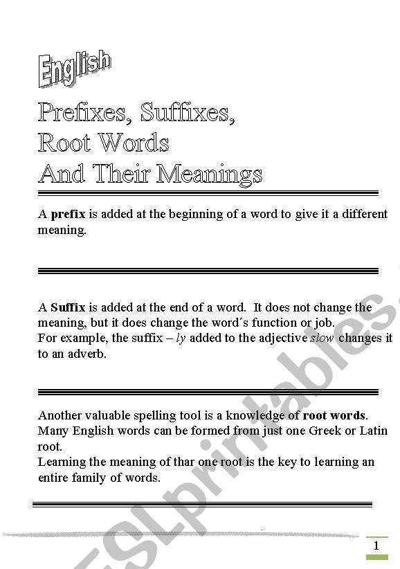 Spelling and Vocabulary worksheet