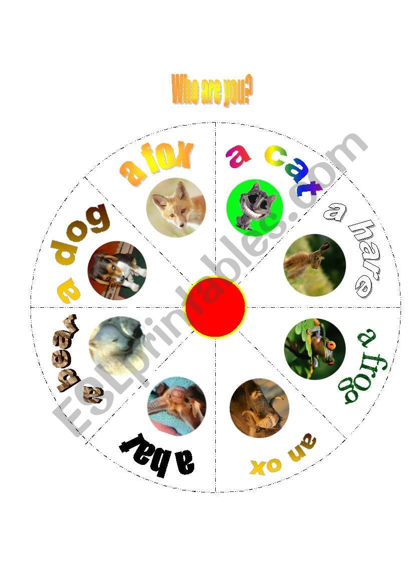 animal wheel with 20 games to go with!