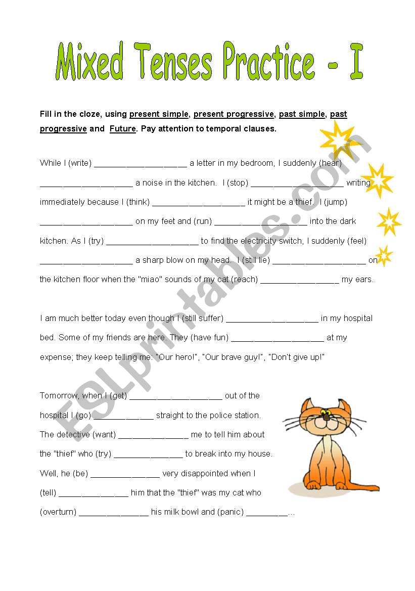 Mixed Tenses worksheet