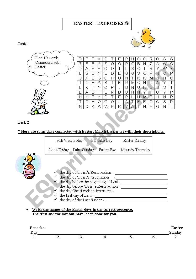 Easter worksheet