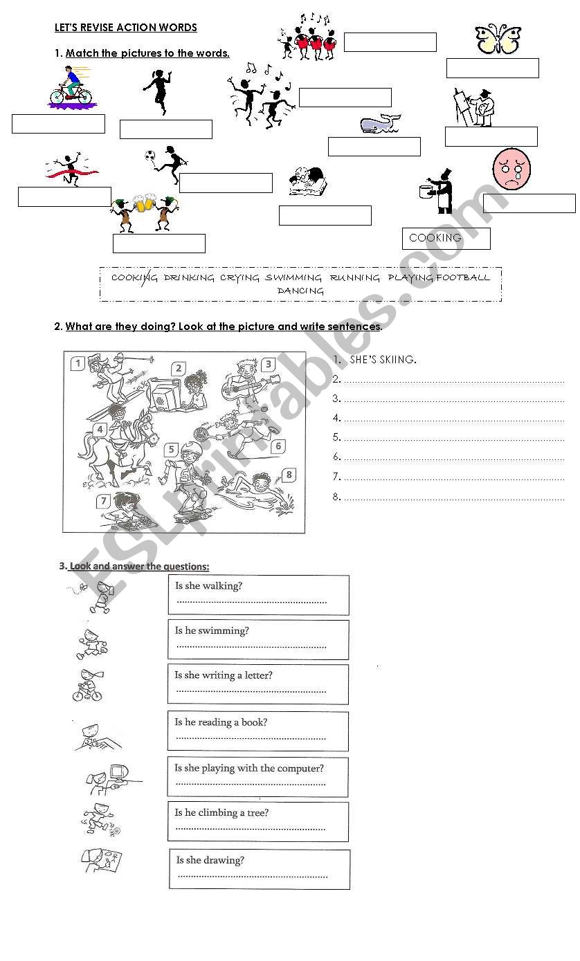 What are they doing? worksheet