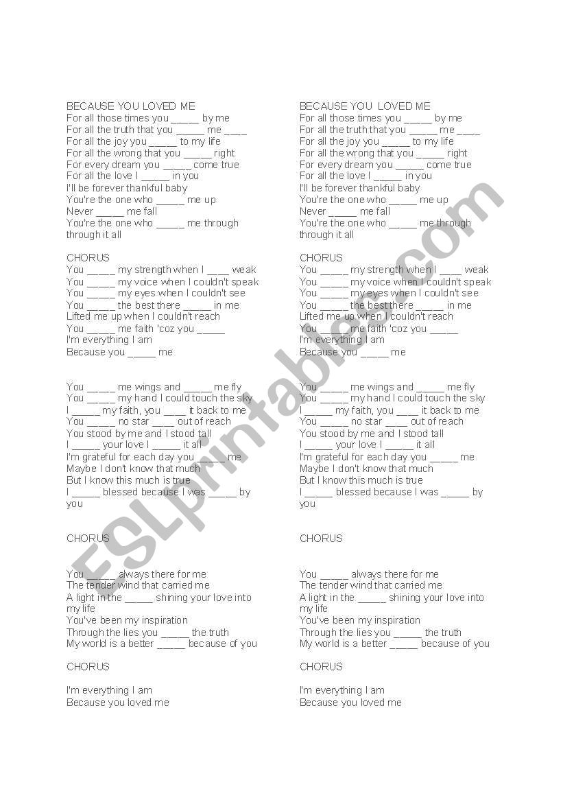 Listening exercise simple past tense.