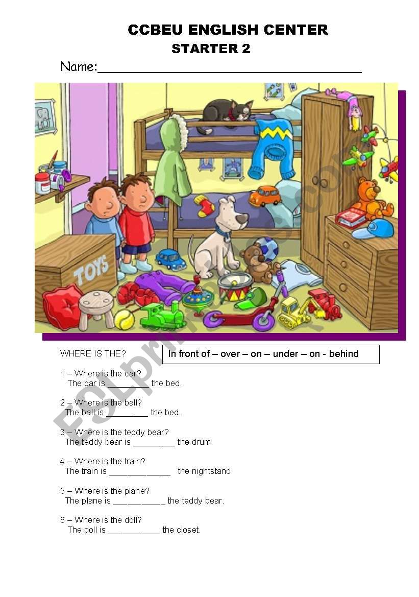 prepositions worksheet