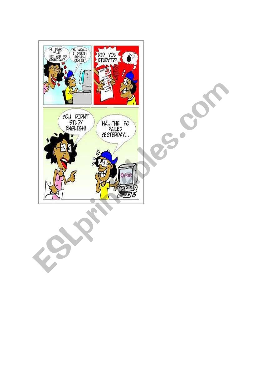 Simple present with Cartoon worksheet