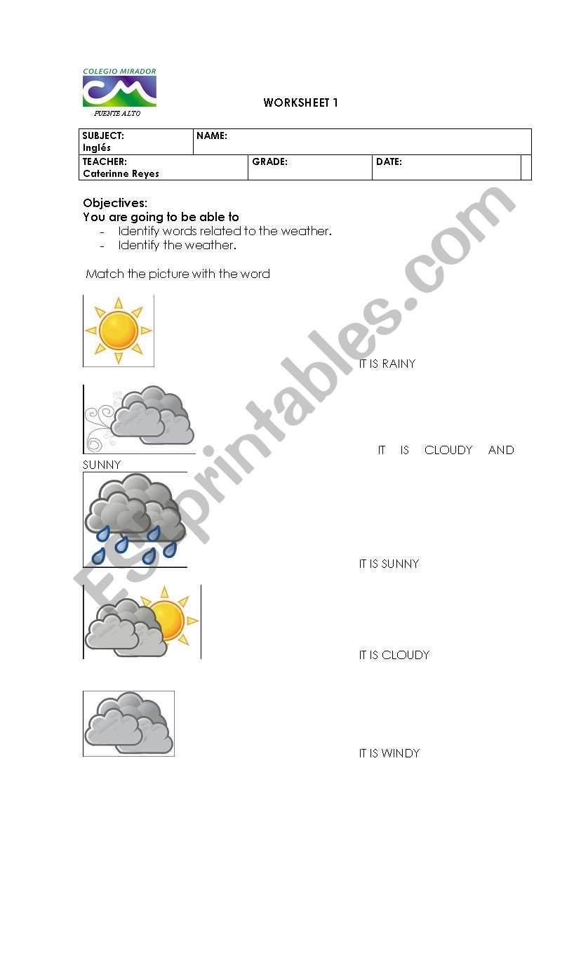 the weather worksheet