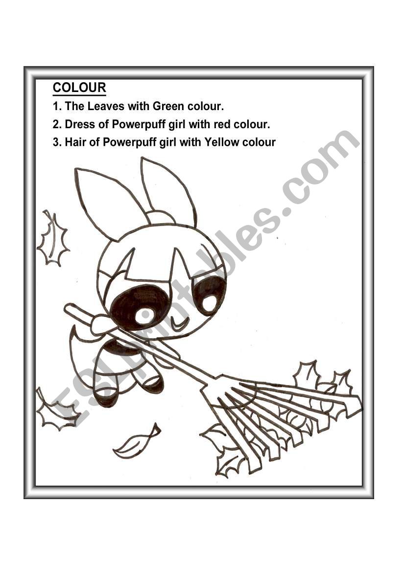 COLOUR THE PICTURE worksheet