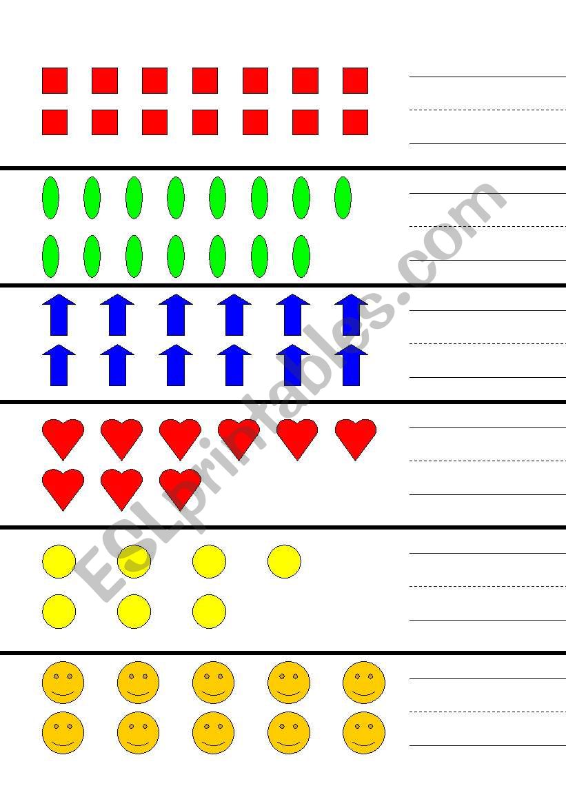 count and write the number worksheet