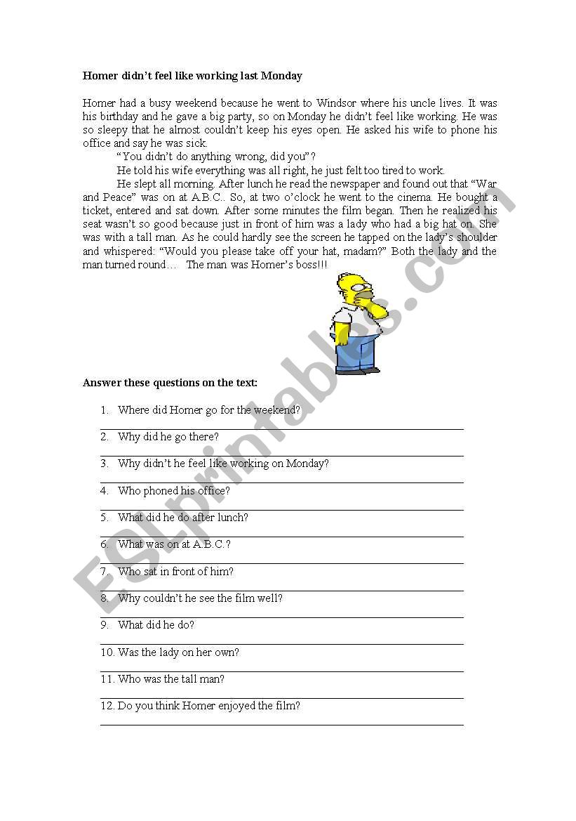 Learning by laughing worksheet