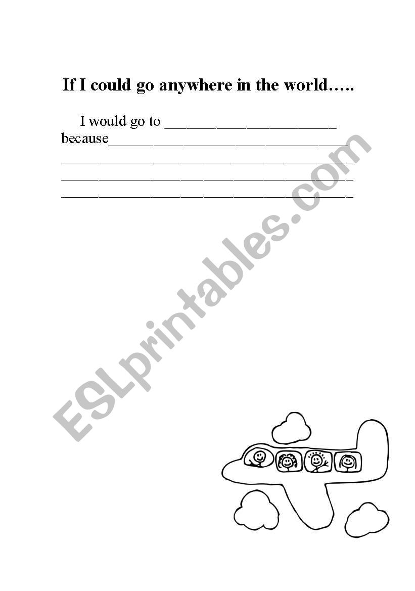 If I Could Go Anywhere... worksheet