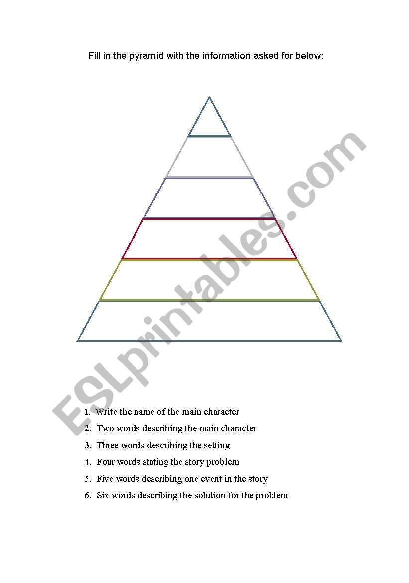 English worksheets: pyramid