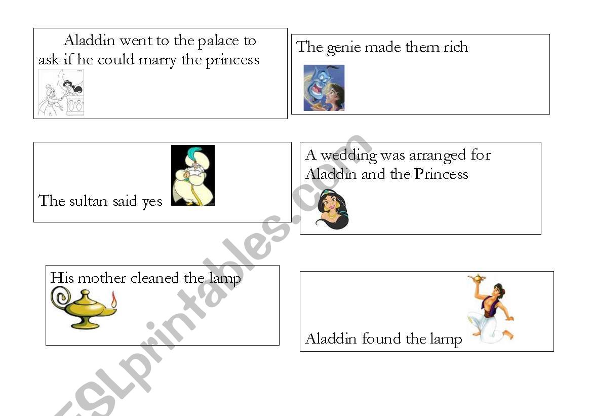 Aladdins Worksheet worksheet