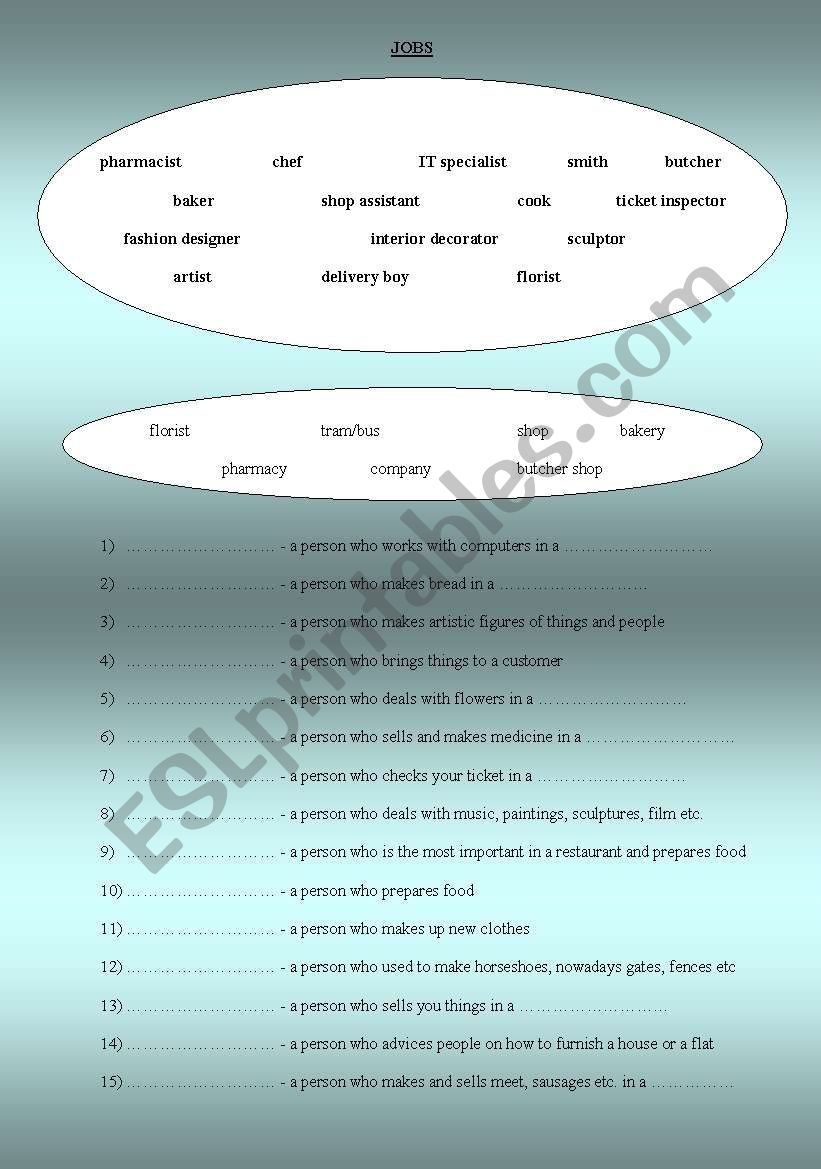 JOBS worksheet