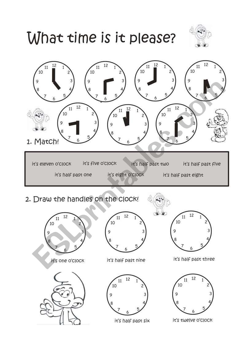 the time - clock hours & half hours