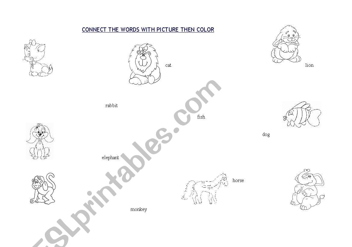 ANIMALS worksheet