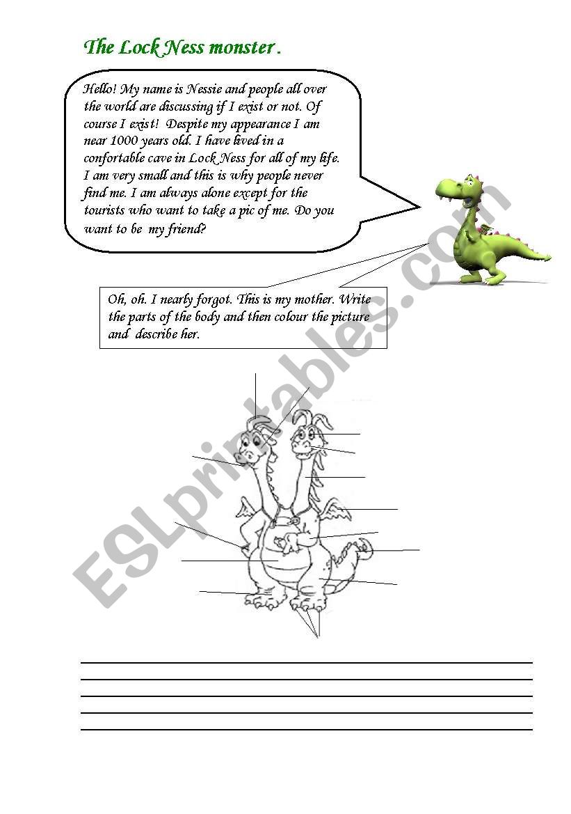 The Lock Ness Monster worksheet
