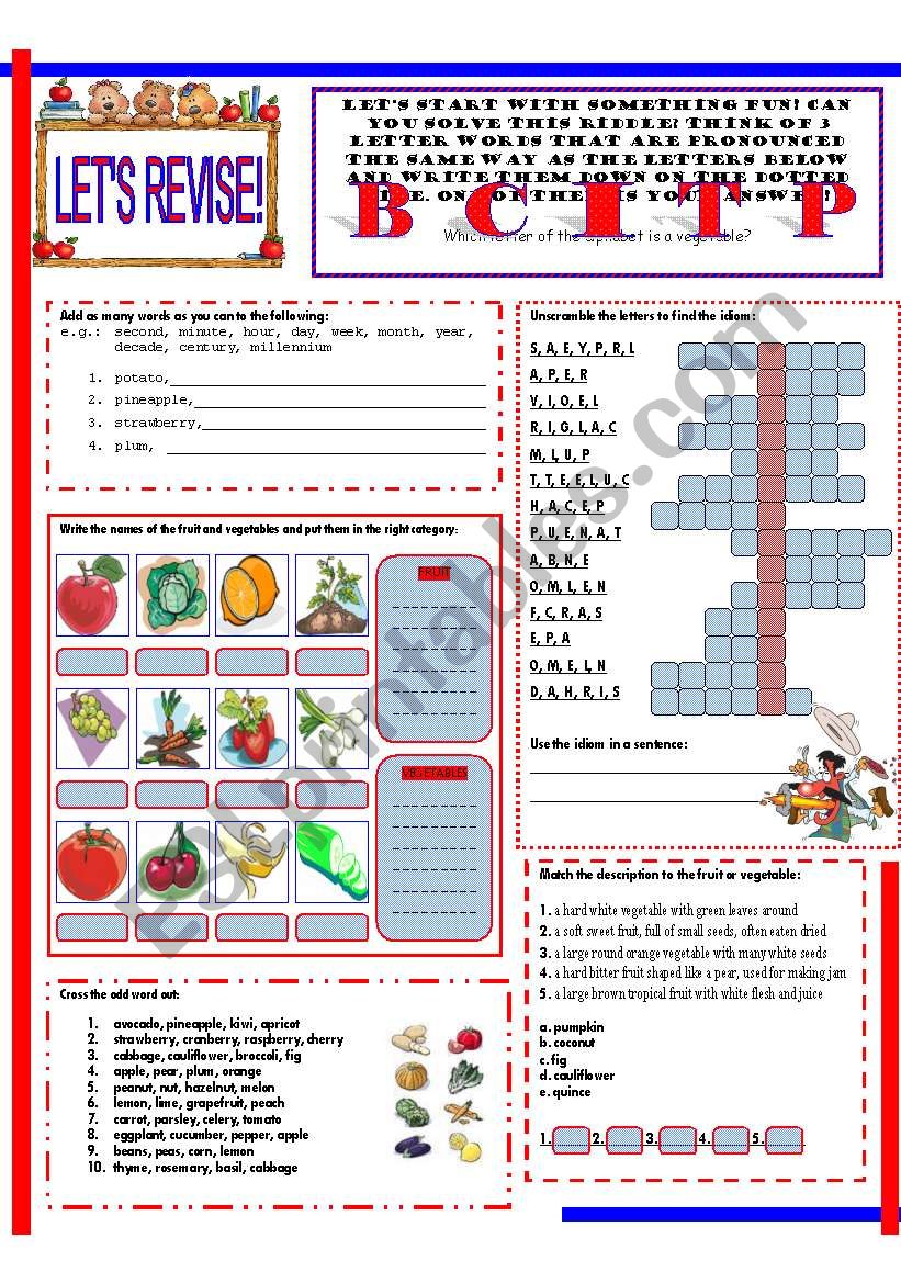 LETS REVISE! (3) worksheet