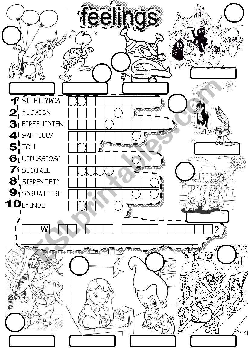 FEELINGS #4 PUZZLE worksheet