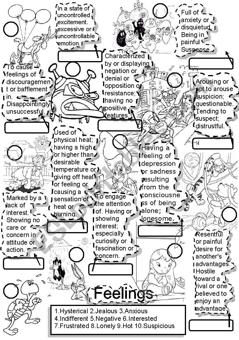 FEELINGS #4 MATCH  worksheet