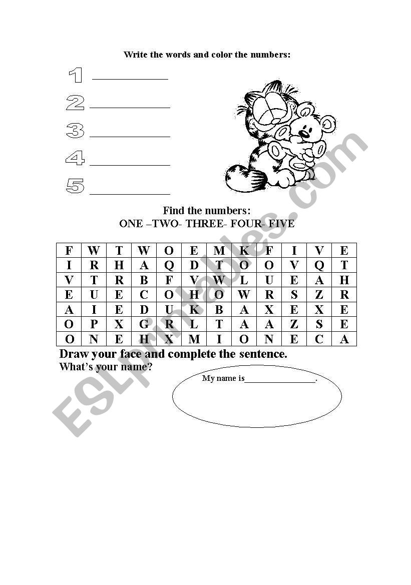 Numbers worksheet