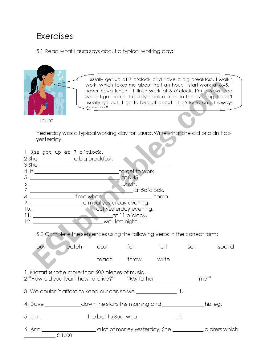 Simple Past worksheet