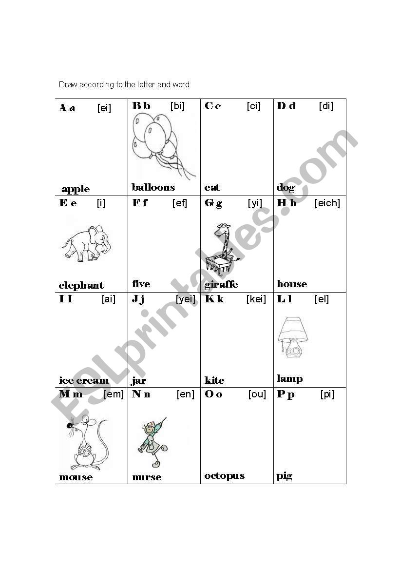 ALPHABET  worksheet