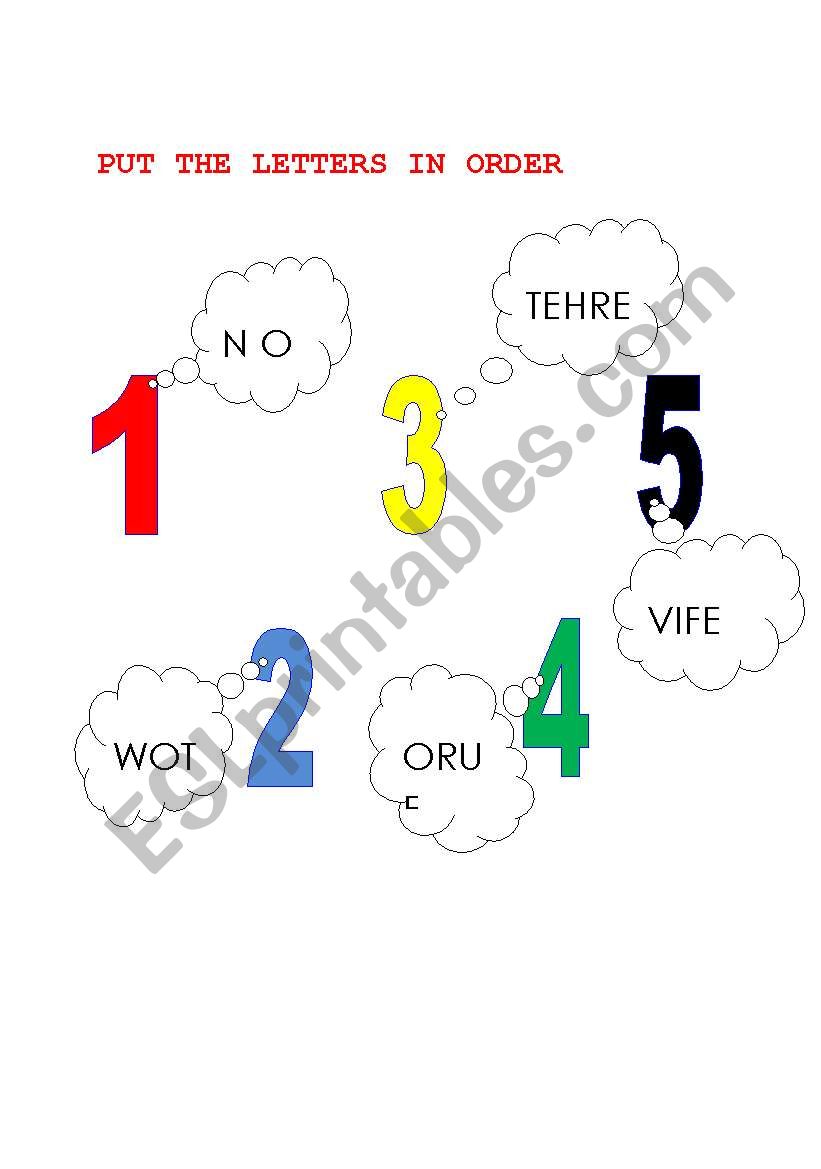 Playing with numbers worksheet