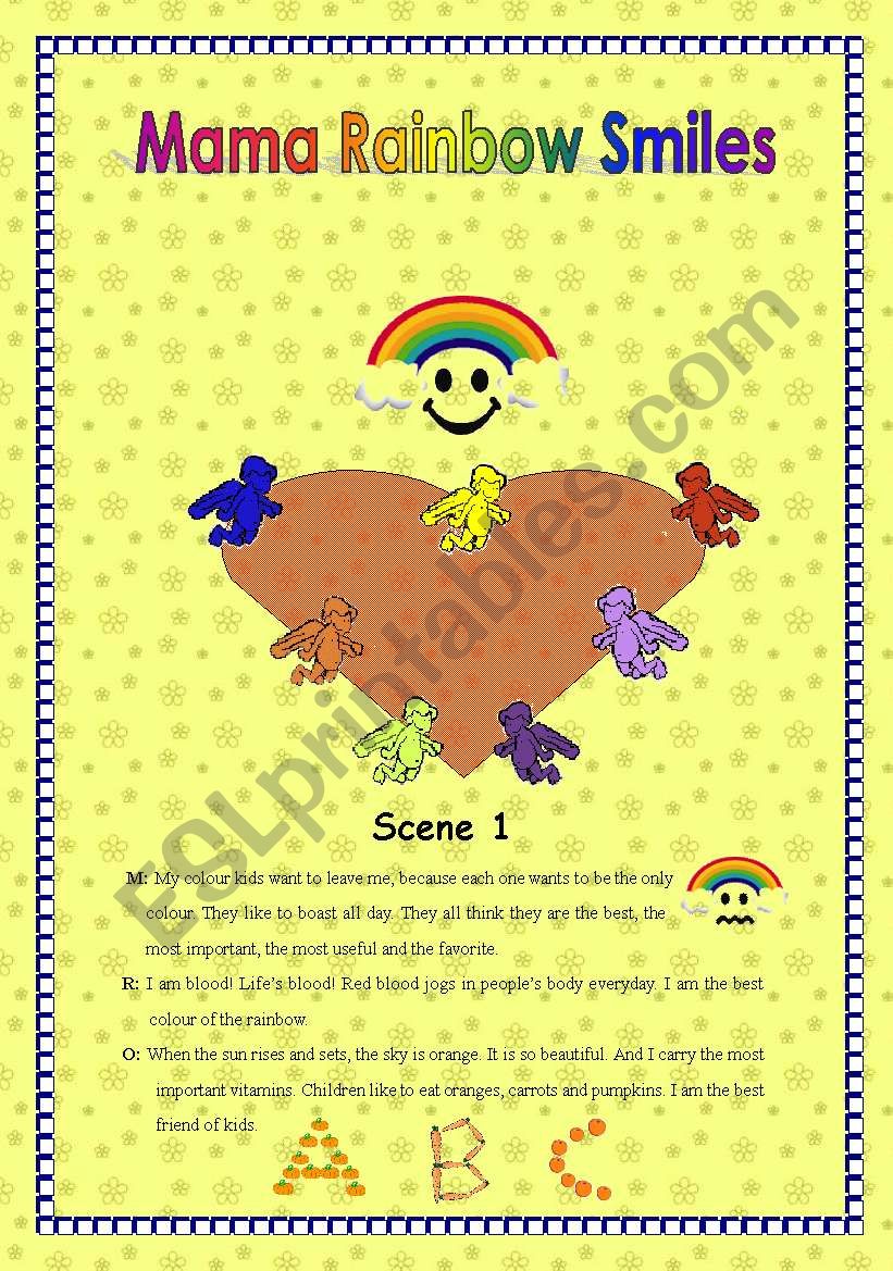 Rainbow Smiles worksheet